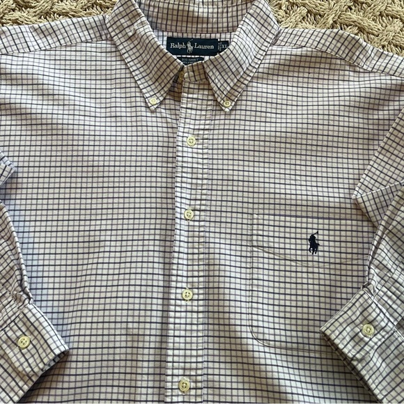 Ralph Lauren Other - Ralph Lauren Lavender Purple Plaid Big Shirt Oxford Button down size XL